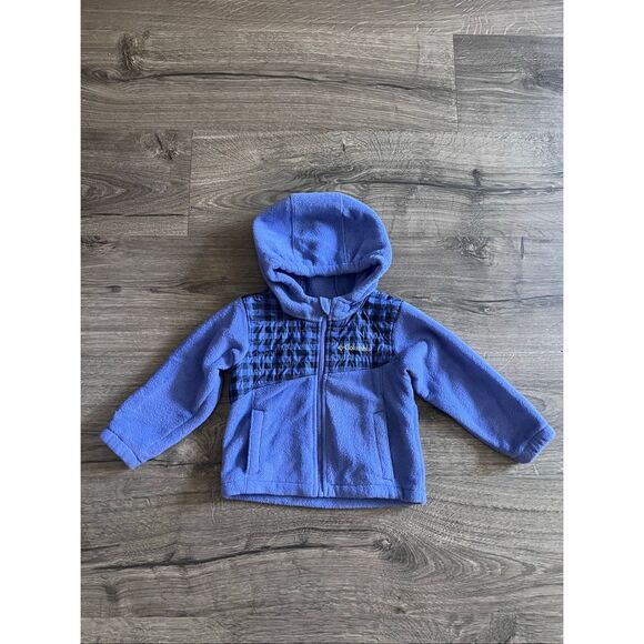 Columbia infant warm jacket purple plaid long sleeve 18 months - Picture 1 of 5